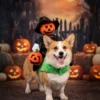 S0d26d2739efa4da398292fc601b78cabe.webp Halloween Pumpkin Knight Pet Costume 3D Riding Horse Design Dog Cat Outfit
