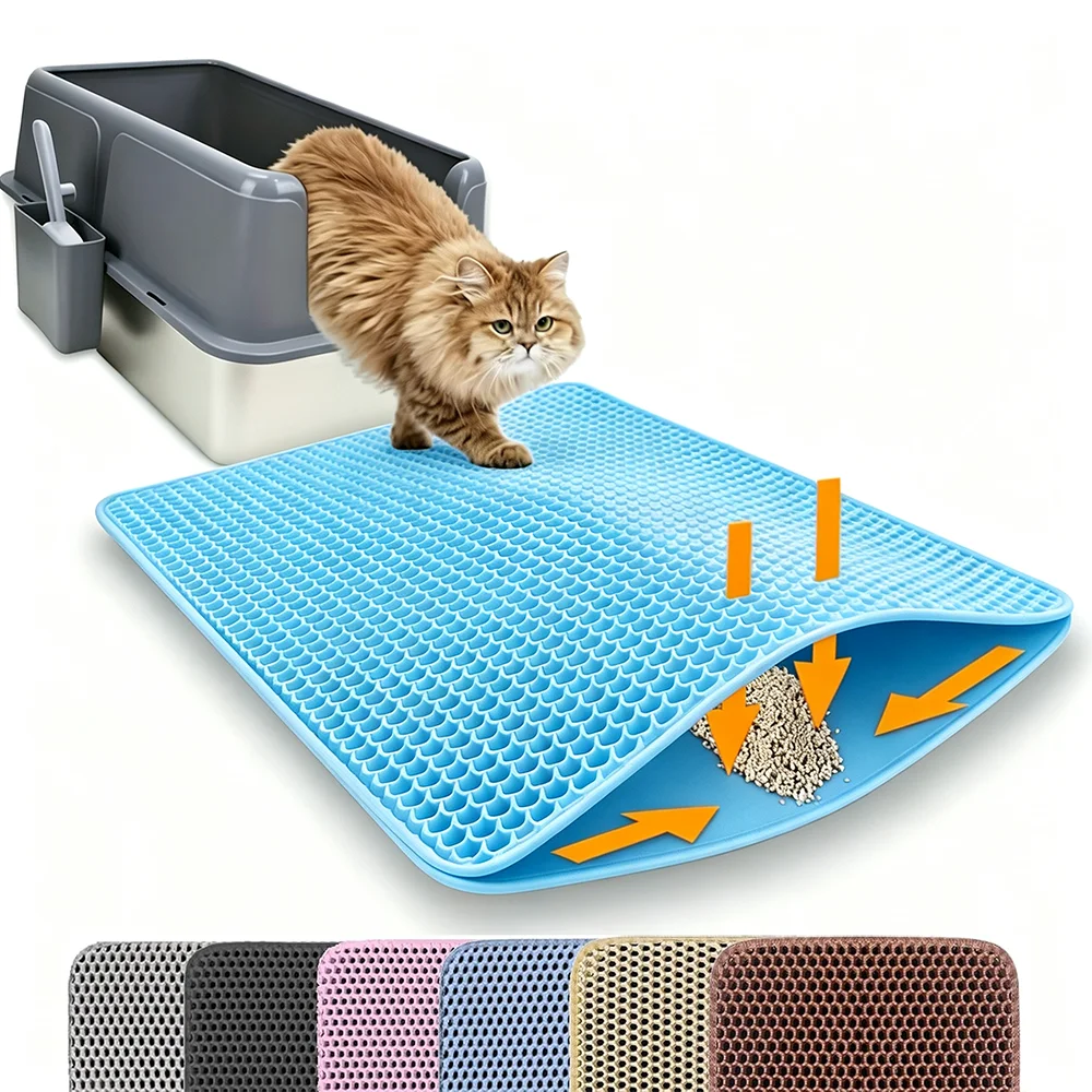 Double Layer Cat Litter Trapper Mat – Waterproof & Urine Proof - Imagen 9