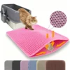 S5f3058a604d746e2a11d1f242329baa2x-2.webp Double Layer Cat Litter Trapper Mat – Waterproof & Urine Proof