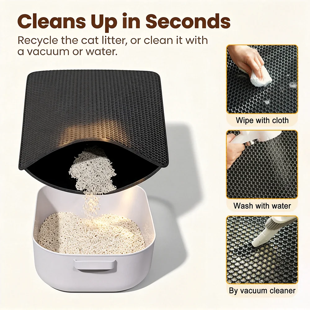 Double Layer Cat Litter Trapper Mat – Waterproof & Urine Proof - Imagen 4