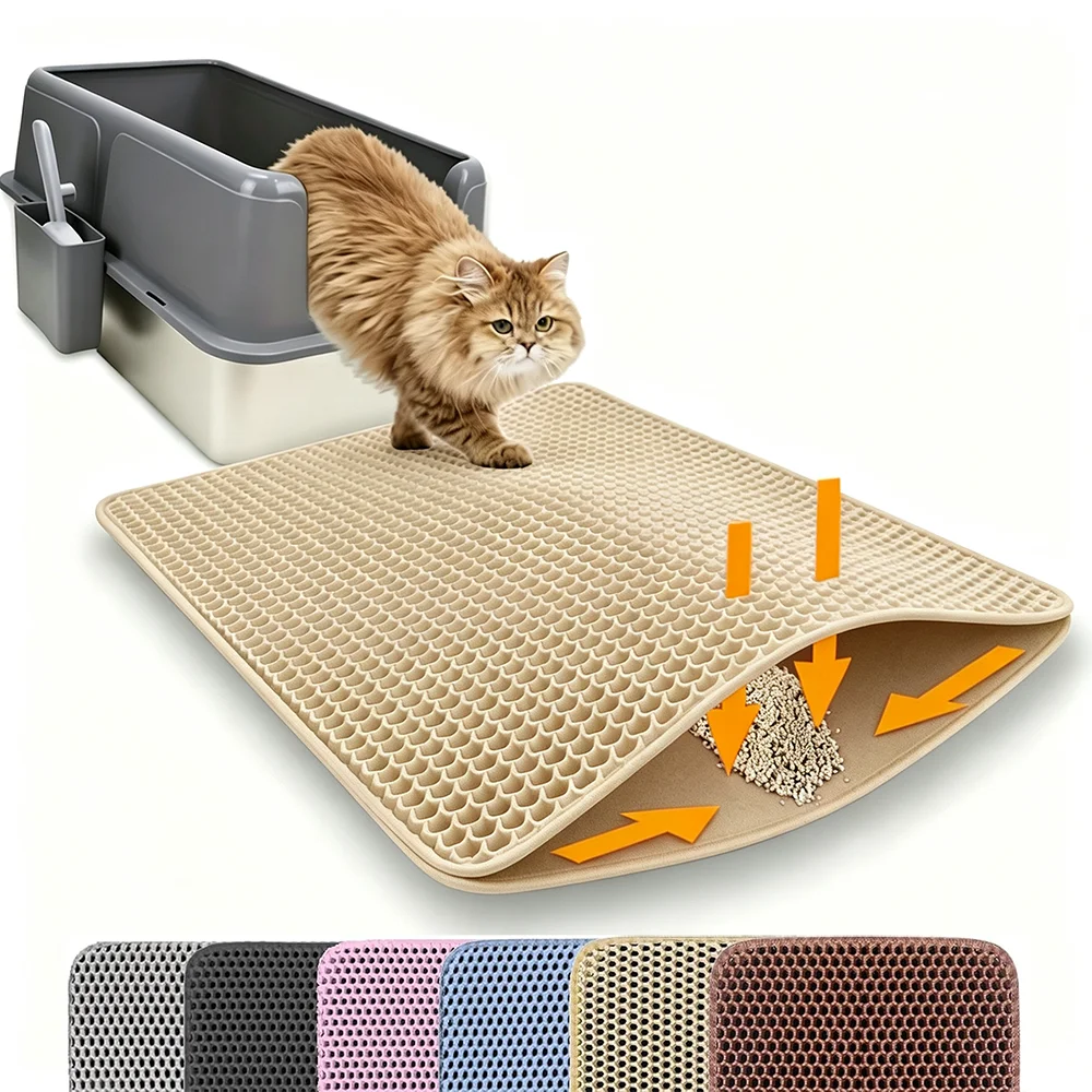 Double Layer Cat Litter Trapper Mat – Waterproof & Urine Proof - Imagen 7