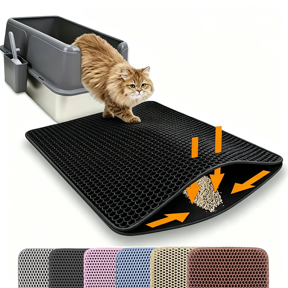 Double Layer Cat Litter Trapper Mat – Waterproof & Urine Proof - Imagen 8